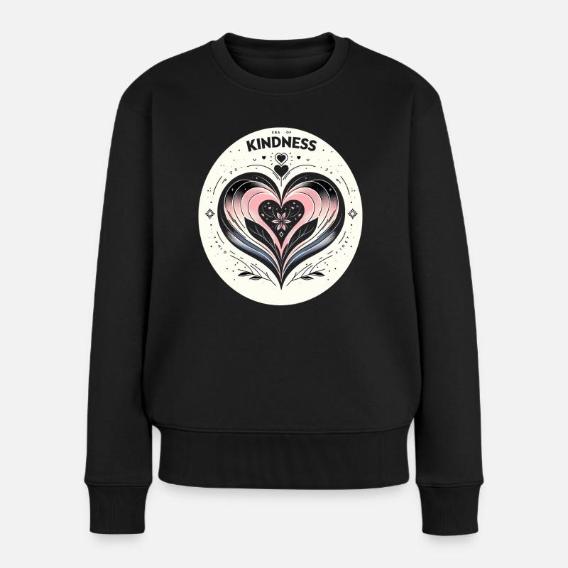 Coeur de l’Art de la gentillesse - Pull Premium bio Femme - noir