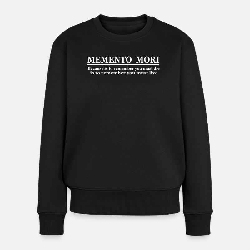 Memento Mori - Frauen Premium Bio Pullover - Schwarz