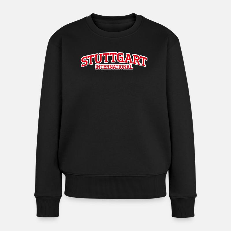 Stuttgart International - Frauen Premium Bio Pullover - Schwarz