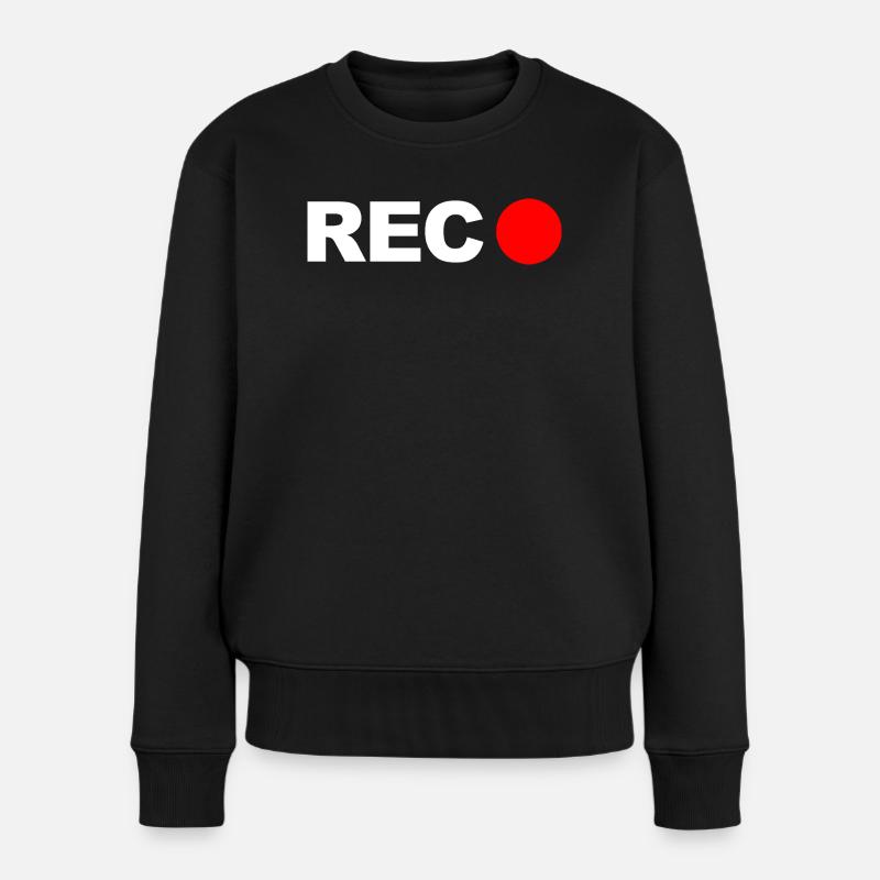 REC - Frauen Premium Bio Pullover - Schwarz