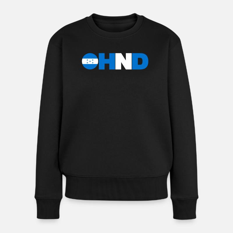 Honduras - Frauen Premium Bio Pullover - Schwarz