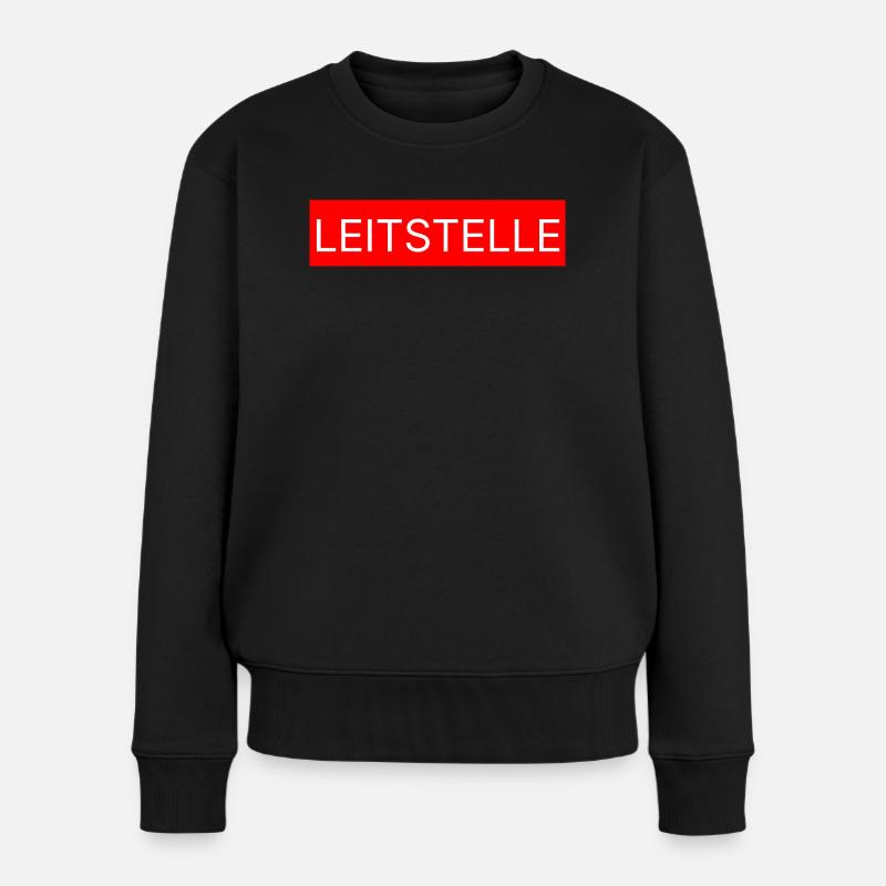 LIEBEVOLL  Leitstelle - Frauen Premium Bio Pullover - Schwarz