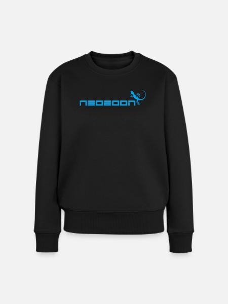 neozoon cyan - Frauen Premium Bio Pullover - Schwarz