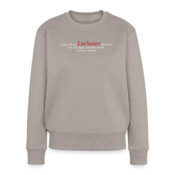 Leck Eier - Frauen Premium Bio Pullover - Taupe - Vorne - Julia (174cm)
