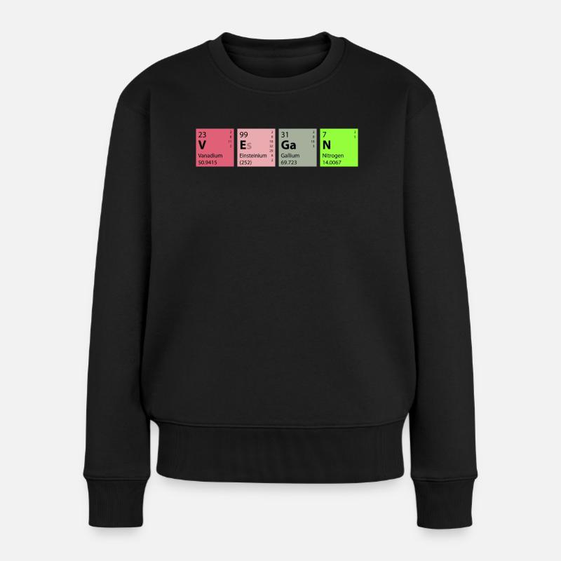 Chemie Vegan - Frauen Premium Bio Pullover - Schwarz