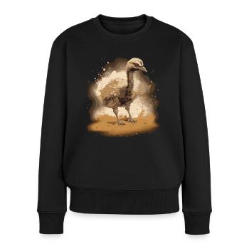 Bébé Oiseau Autruche Poussin Afrique - Pull Premium bio Femme - noir - Devant - Julia (174cm)