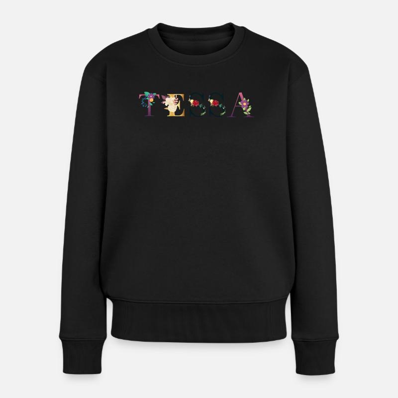 Tessa - Frauen Premium Bio Pullover - Schwarz
