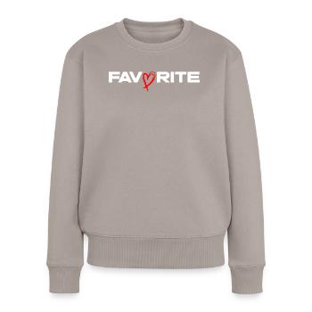 Herz Favorite - Frauen Premium Bio Pullover - Taupe - Vorne - Julia (174cm)