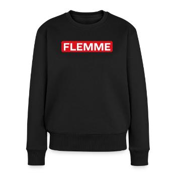 Faul - Frauen Premium Bio Pullover - Schwarz - Vorne - Julia (174cm)
