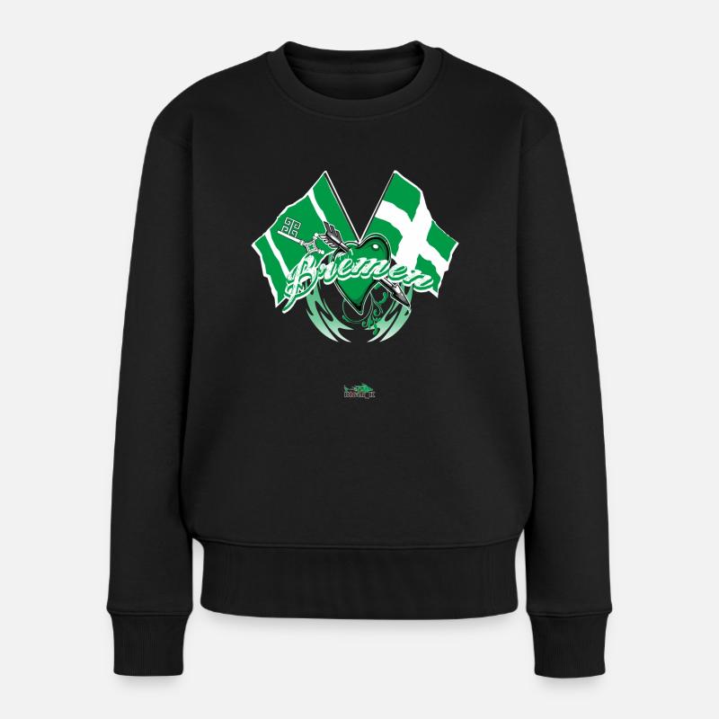 Brême - montrer le drapeau - Pull Premium bio Femme - noir