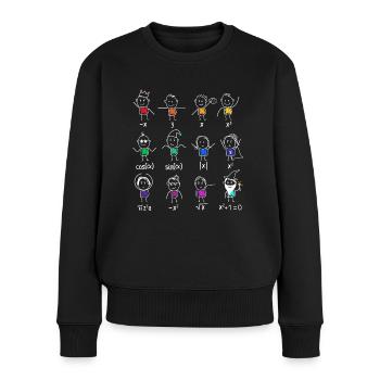 Dancing mathematicans - Frauen Premium Bio Pullover - Schwarz - Vorne - Julia (174cm)