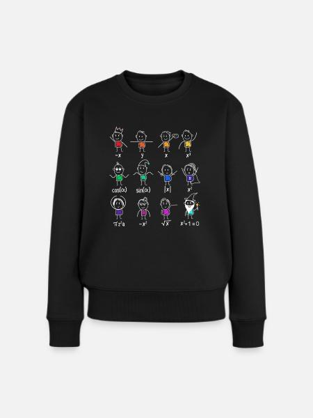 Dancing mathematicans - Frauen Premium Bio Pullover - Schwarz