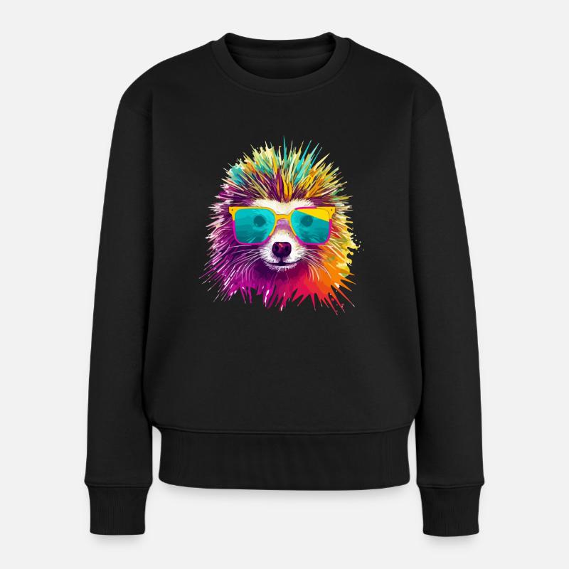 Eddy le porc épic - Pull Premium bio Femme - noir