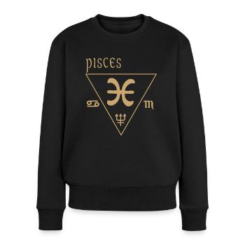 Pisces - Women's Premium Organic Jumper - black - Front - Julia (174cm)
