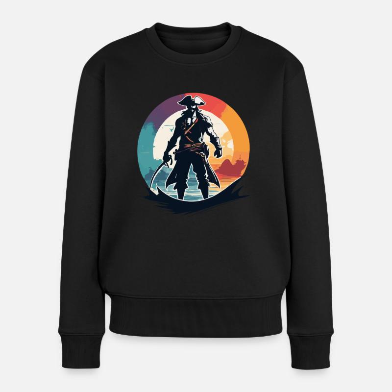 Capitaine pirate - Pull Premium bio Femme - noir