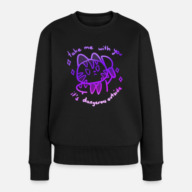 Take me with you - Frauen Premium Bio Pullover - Schwarz