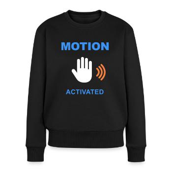 Motion Activated - Women's Premium Organic Jumper - black - Front - Julia (174cm)