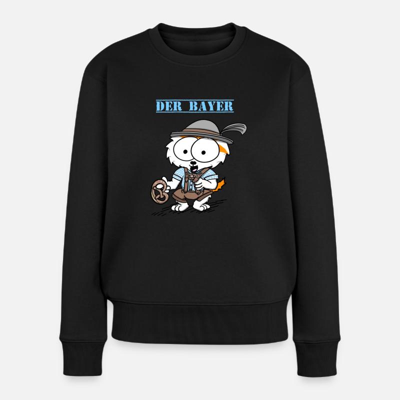 Der Bayer - Frauen Premium Bio Pullover - Schwarz
