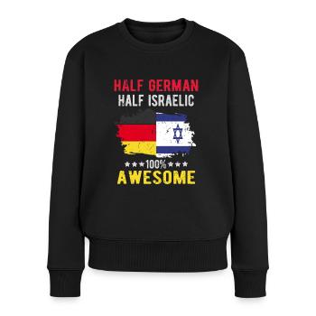 Half German Half Isreali - Women's Premium Organic Jumper - black - Front - Julia (174cm)