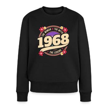 Woman 1968 The Legend 55 Years Anniversary - Women's Premium Organic Jumper - black - Front - Julia (174cm)