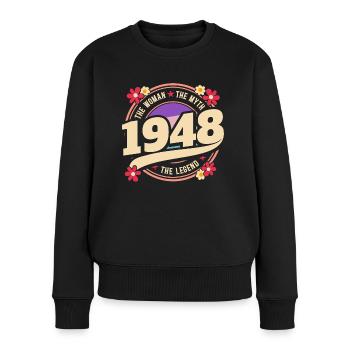Woman 1948 The Legend 75 Years Anniversary - Women's Premium Organic Jumper - black - Front - Julia (174cm)