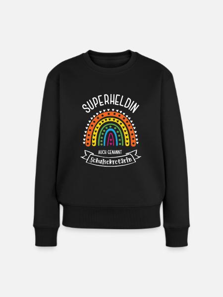 Schulsekretärin Sekretärin Schule Beruf Büro - Frauen Premium Bio Pullover - Schwarz