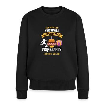 Fussball Spielerin Geburtstag Trainerin Fußball - Frauen Premium Bio Pullover - Schwarz - Vorne - Julia (174cm)