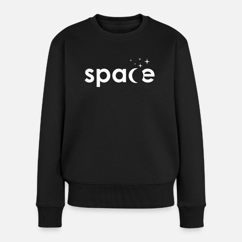Space - Der Weltraum - Frauen Premium Bio Pullover - Schwarz