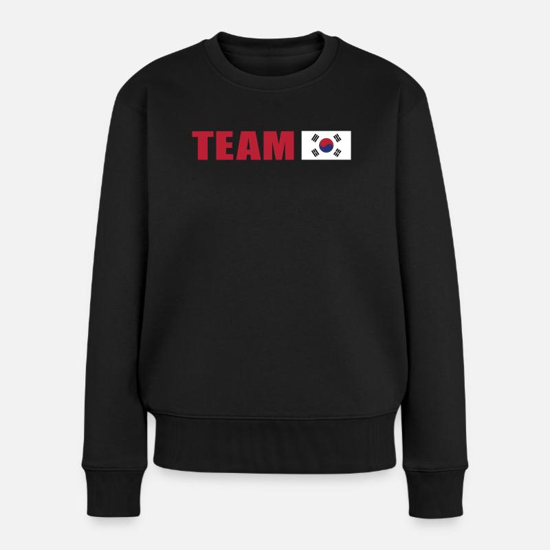 Conception d’inspiration du drapeau sud-coréen - Pull Premium bio Femme - noir