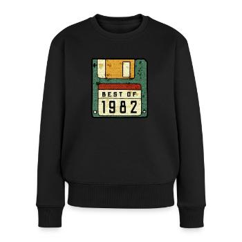 Best Of 1982 birthday shirt - Women's Premium Organic Jumper - black - Front - Julia (174cm)