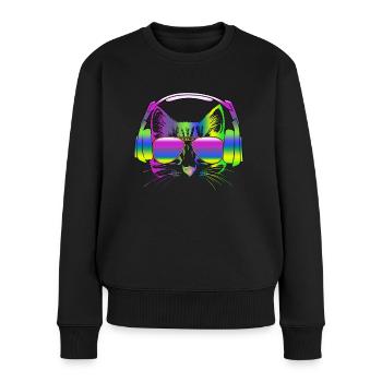 Dj Kitten Headphone - Pull Premium bio Femme - noir - Devant - Julia (174cm)