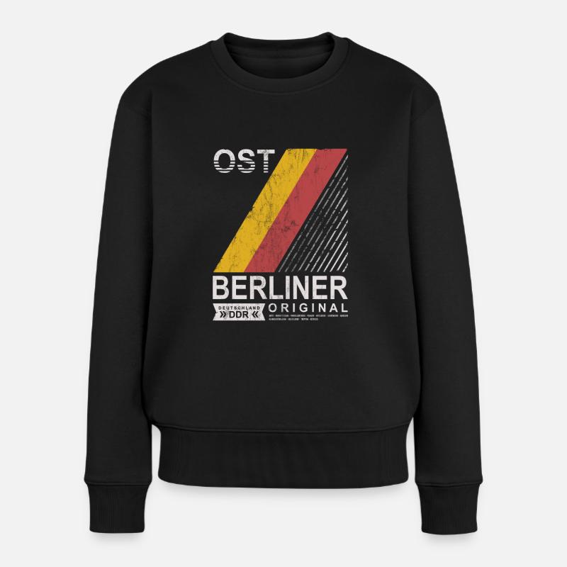 OSTBERLINER ORIGINAL OST BERLIN OSSI DDR GESCHENK - Frauen Premium Bio Pullover - Schwarz