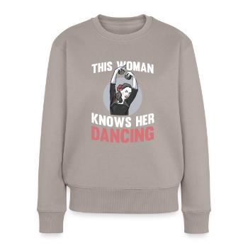 Dancing Dancer Dance - Women's Premium Organic Jumper - taupe - Front - Julia (174cm)