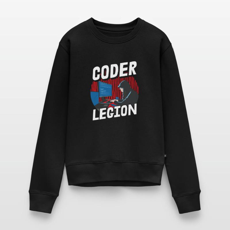 Programmeur Coder Développeur de logiciels Pull Premium bio Femme