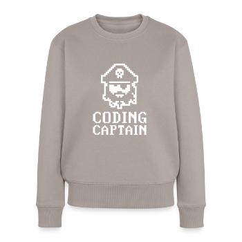 Programmierer Coder Software Entwickler - Frauen Premium Bio Pullover - Taupe - Vorne - Julia (174cm)