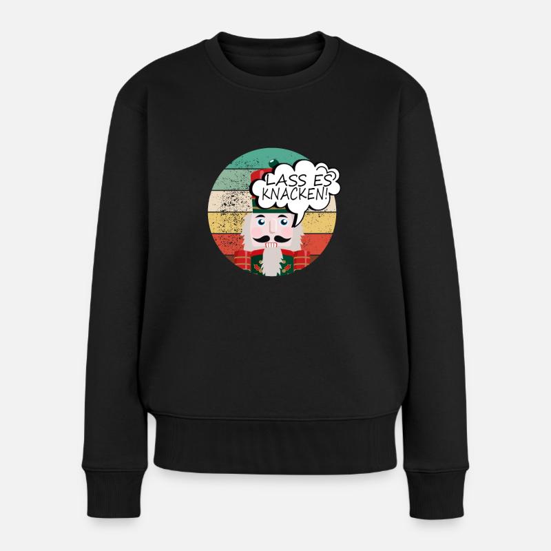 Nussknacker Weihnachten Weihnachtsgeschenk - Frauen Premium Bio Pullover - Schwarz