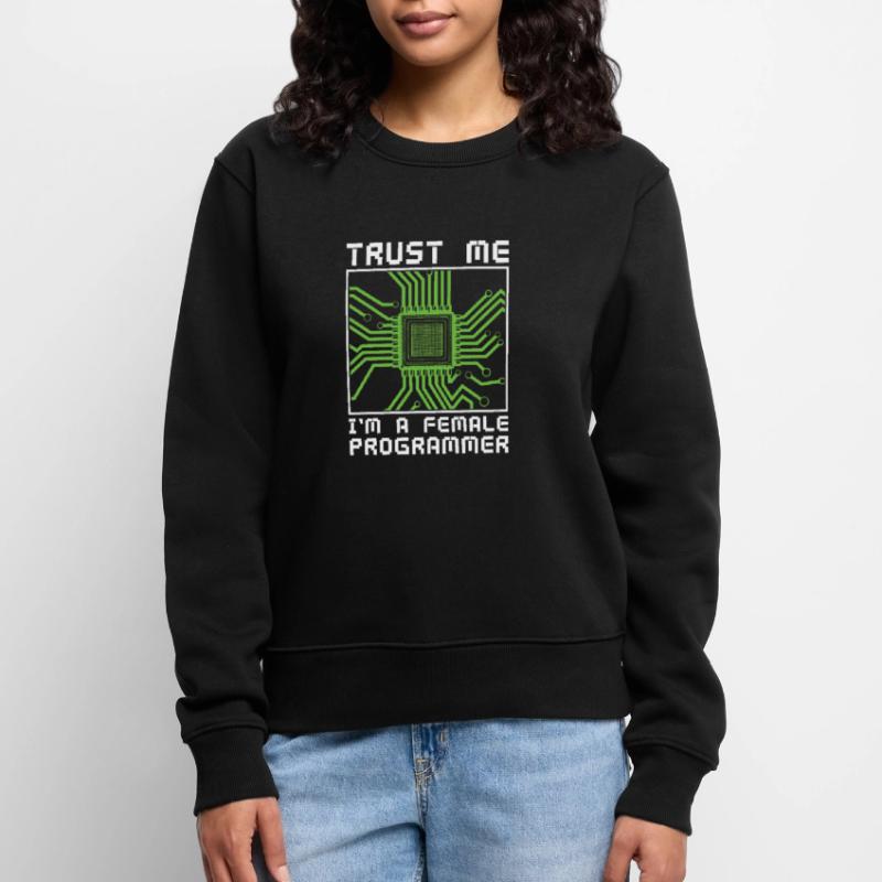 Entwickler Coder Programmierer Mikrochip Frauen Premium Bio Pullover