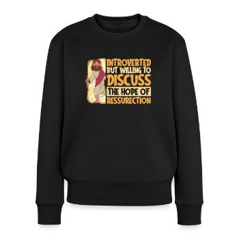Christ Christentum - Frauen Premium Bio Pullover - Schwarz - Vorne - Julia (174cm)
