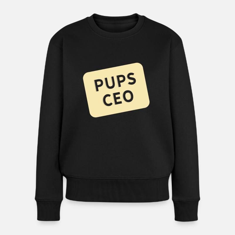 Pups CEO - Frauen Premium Bio Pullover - Schwarz