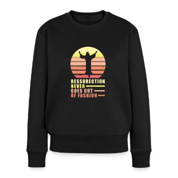 Christ Christentum - Frauen Premium Bio Pullover - Schwarz - Vorne - Julia (174cm)
