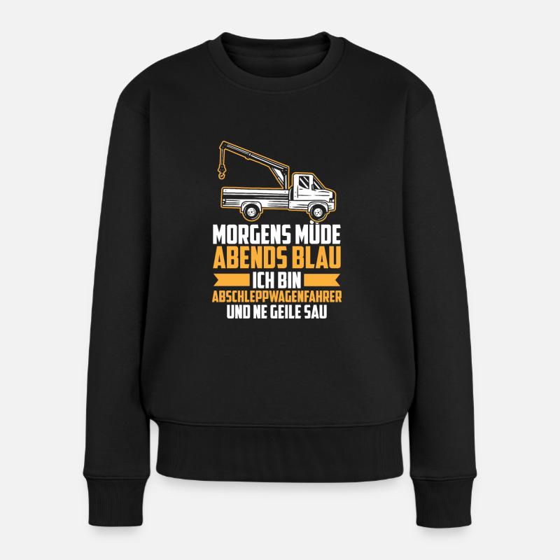 Abschleppdienst Abschlepper - Frauen Premium Bio Pullover - Schwarz