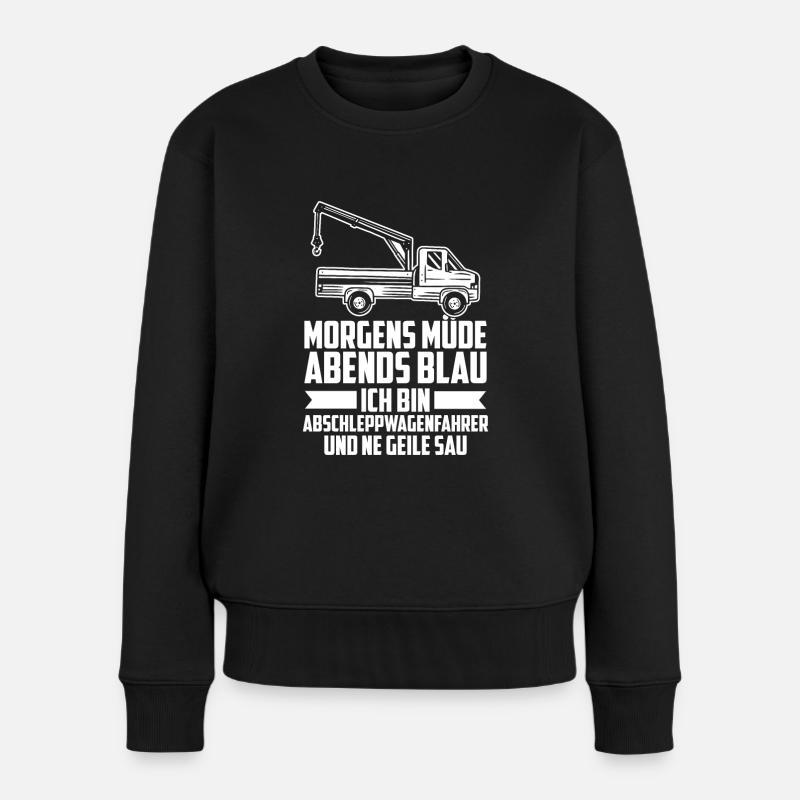 Abschleppdienst Abschlepper - Frauen Premium Bio Pullover - Schwarz