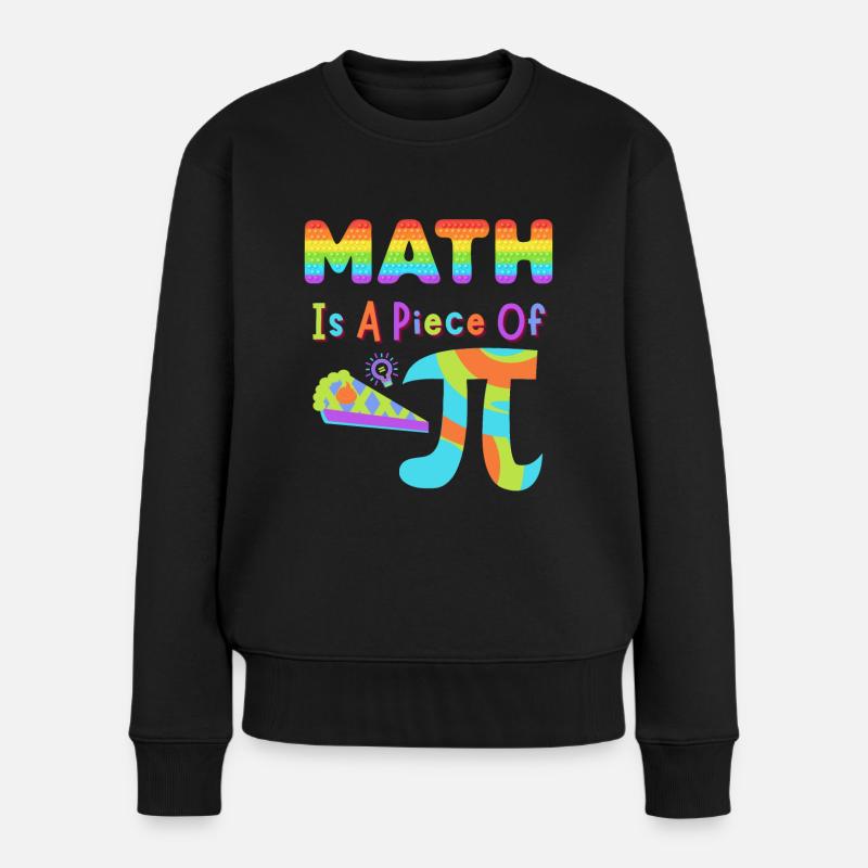 Pi Day 2023 Mathe ist ein Stück Pi Regenbogenbuchstaben - Frauen Premium Bio Pullover - Schwarz
