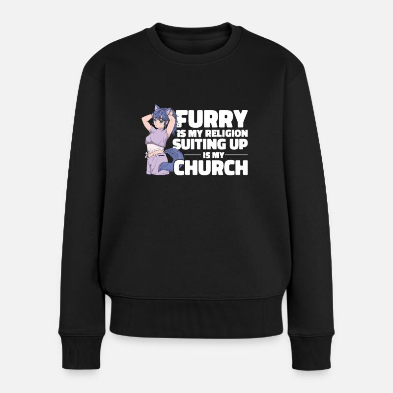 Furry Fandom Fursuits Cool - Pull Premium bio Femme - noir