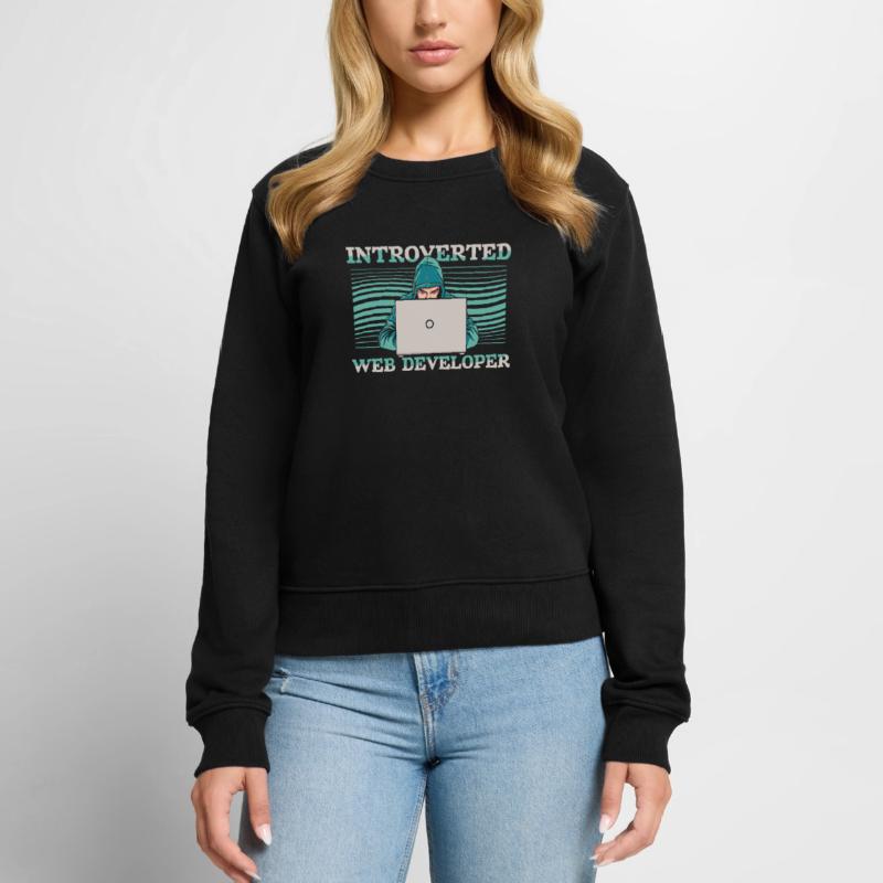 Web Entwickler Webdeveloper Introvertierte Frauen Premium Bio Pullover
