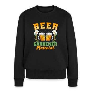 Hobbygärtner Garten Material Garten Bier - Frauen Premium Bio Pullover - Schwarz - Vorne - Julia (174cm)