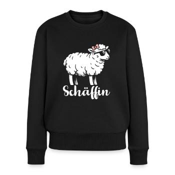 Chef Chefin Schaf Geschenk Schäfin Spruch - Frauen Premium Bio Pullover - Schwarz - Vorne - Julia (174cm)