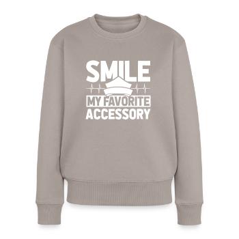 Krankenschwester - Frauen Premium Bio Pullover - Taupe - Vorne - Julia (174cm)