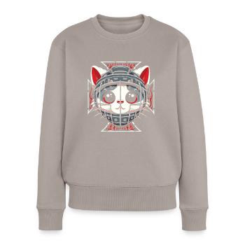 Masque de hockey sur glace Gardien de but Cats - Pull Premium bio Femme - taupe - Devant - Julia (174cm)