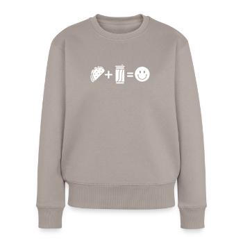 Tacos - Frauen Premium Bio Pullover - Taupe - Vorne - Julia (174cm)